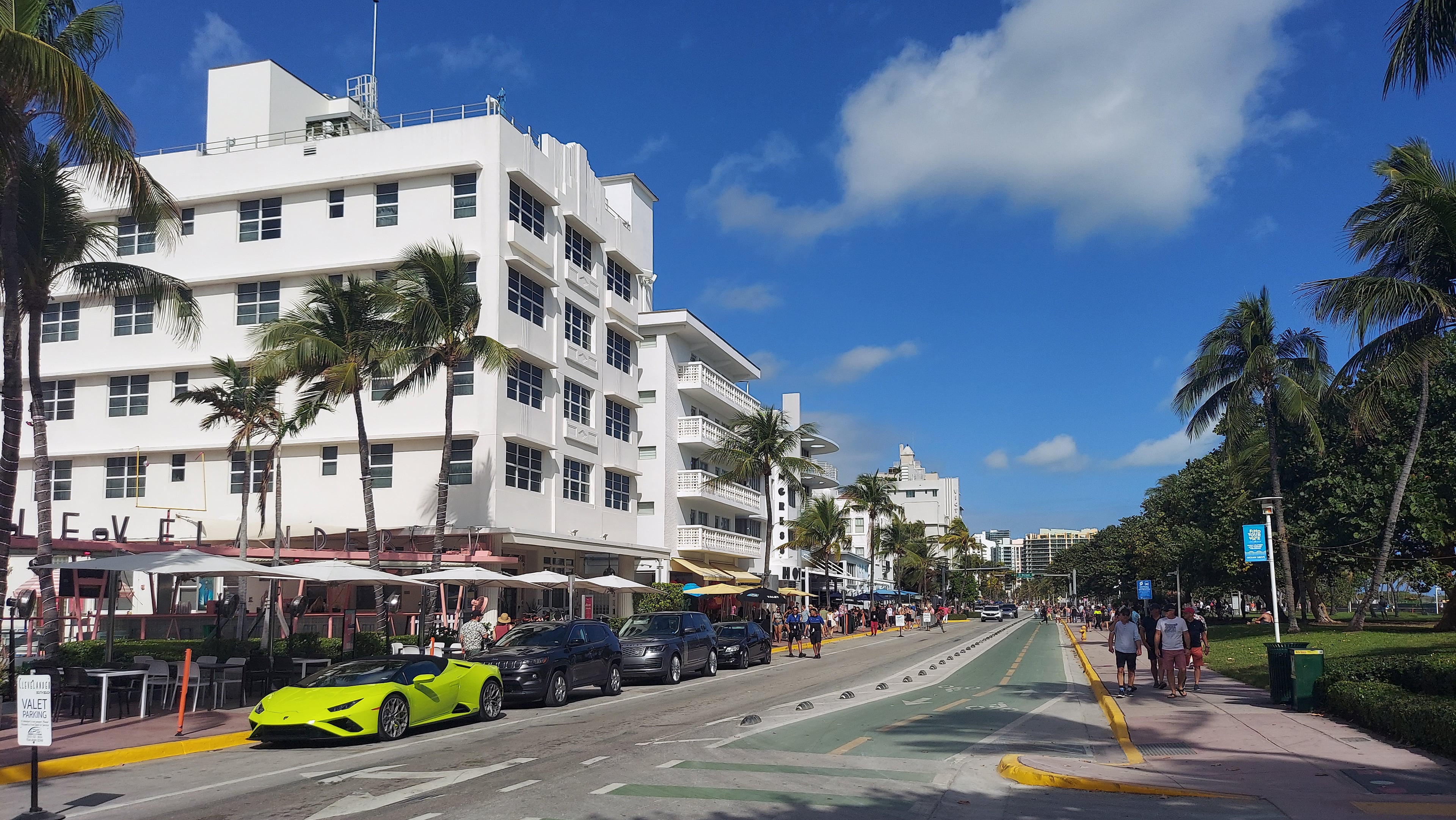 Ocean Drive in Miami Beach, photographed in 2023.