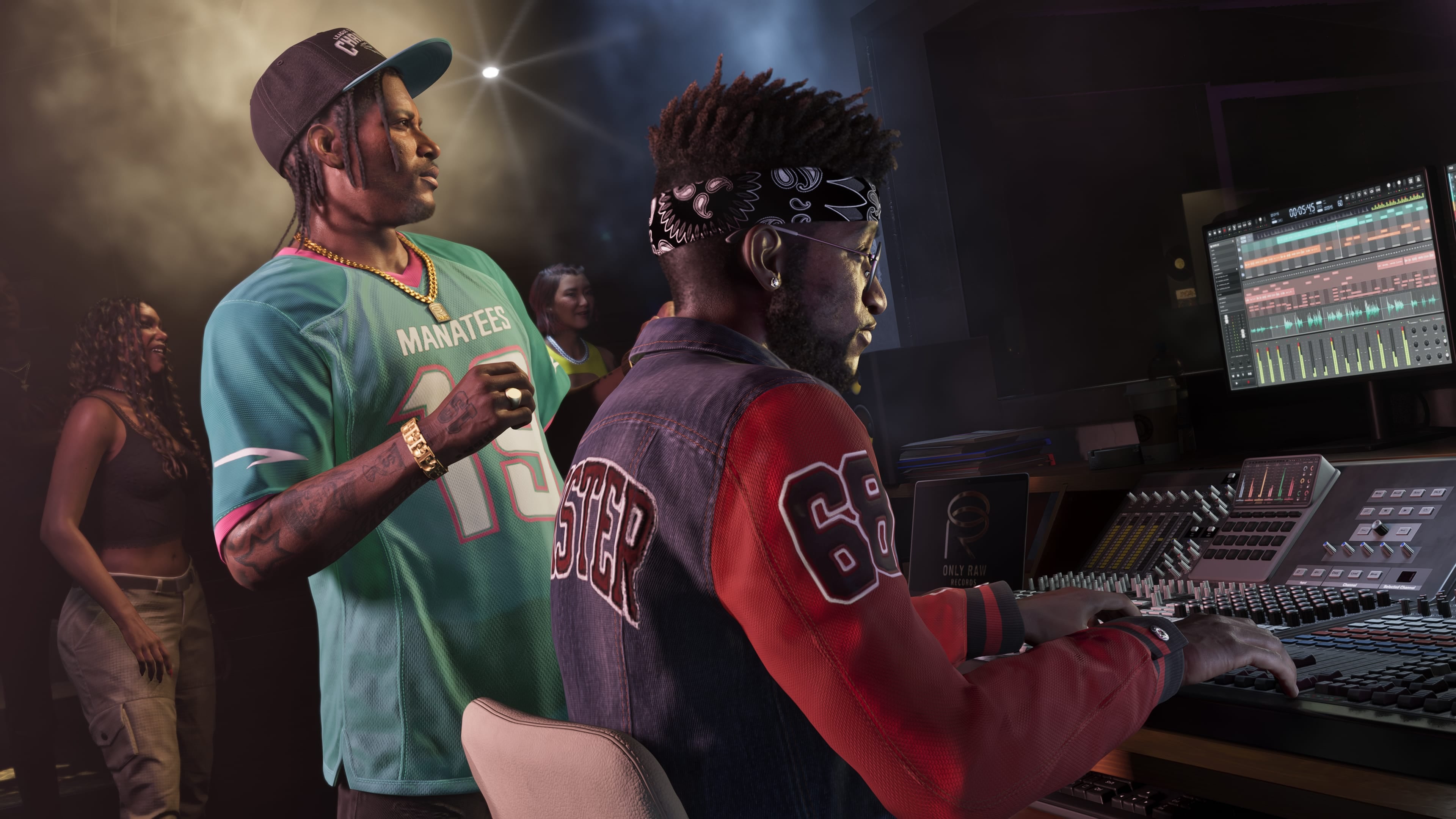 Official Rockstar GTA VI image of a recording studio associated with Dre’Quan Priest