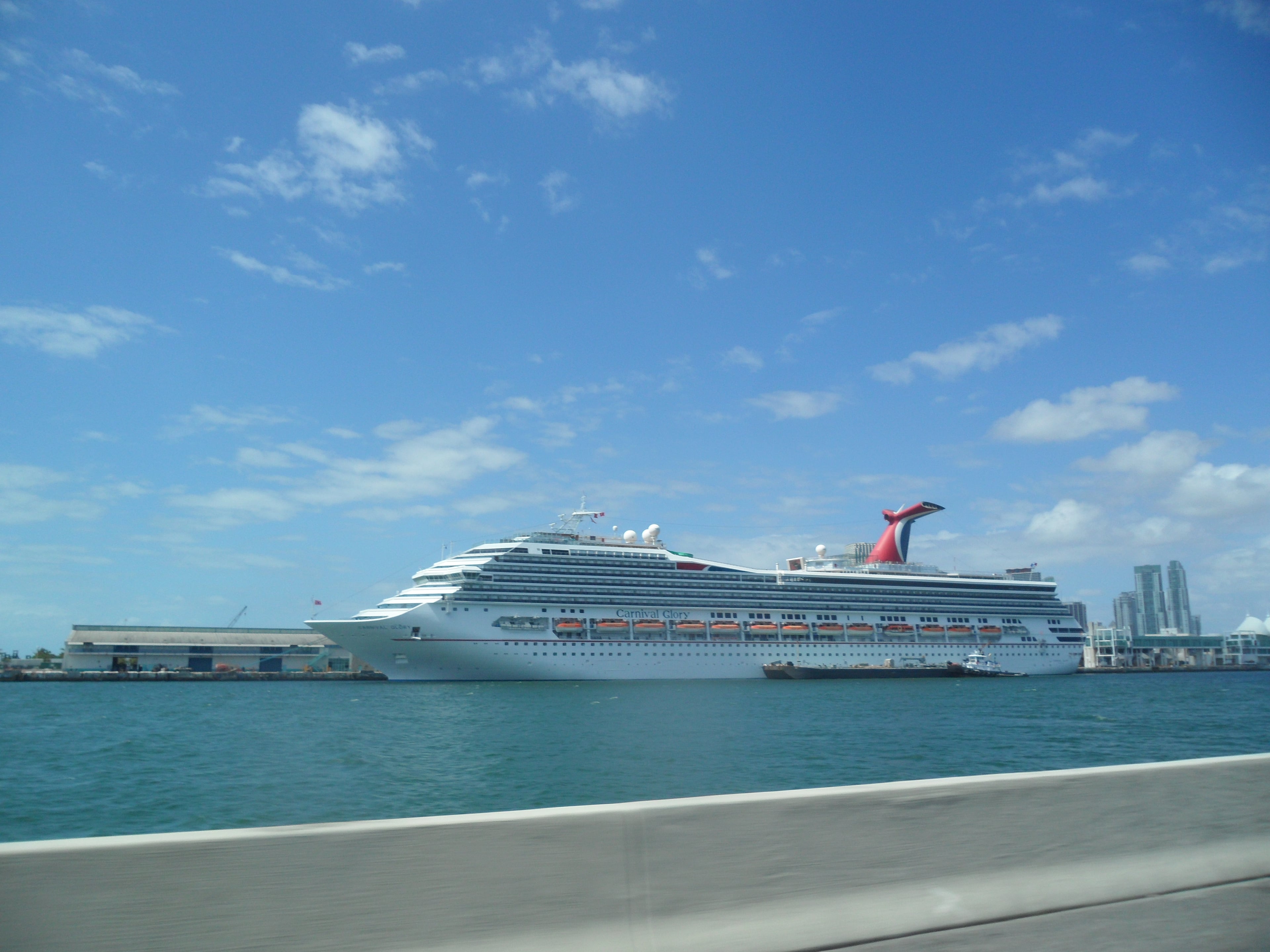 Carnival Glory cruise ship at PortMiami, Florida.